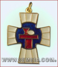 CROCE I^ COMUNIONE SMALT. ORO C/AN