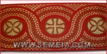 GALLONE CASULA POL100%  DIS. 1025 VAR.CATENA 002 VAR.TRAMA 061 ROSSO H.cm 18