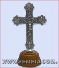 CROCE 4 EVANGELISTI BASE LEGNO ARG.A. H. 6