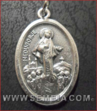 MEDAGLIA METALLO ARG.OX mm 22 MEDJUGORIE