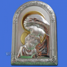 QUADRETTO IN LEGNO 10x15 CON PLACCA IN BILAMINATO ARGENTO SFONDO DORATO