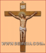 CR FR/100 CROCE IN POLIMERO CON CRISTO A RILIEVO MISURA PICCOLA cm 8x12