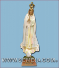 ST C/002 MADONNA DI FATIMA CON FINITURE BRILLANTI cm 35