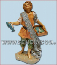 PASTORE C/RETE E PESCI (353) TL cm 19