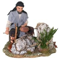 PR PG/293 UOMO CON SPIEDO IN MOVIMENTO cm 30 CIRCA