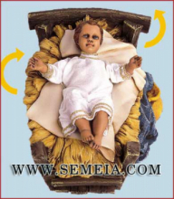 PR PG/003 Gesù Bambino in movimento cm 28