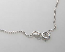 COLLANA PALLINI ARGENTO cm 50 CIRCA