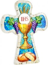 CT FR/010 CROCE SACRAMENTI cm 7x9,5 CIRCA CON PIEDINO INTEGRATO