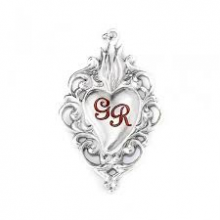 MD LA/001 CUORE VOTIVO GRAZIA RICEVUTA METALLO OX  cm 8x5 CIRCA