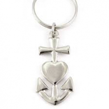 CH FR/028 PORTACHIAVE IN METALLO FEDE SPERANZA E CARITA' mm 20x45