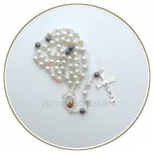 RS FR/059 ROSARIO IMITAZIONE PERLA TONDA mm 6 CON PATER EMATITE