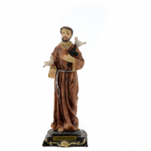ST FR/073 STATUA SAN FRANCESCO cm 13,5 CIRCA RESINA DIPINTA