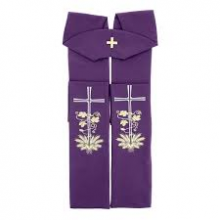 SL TT/018-P STOLA 100% POL RIC. CROCE ARGENTO/SPIGHE E TRALCI ORO